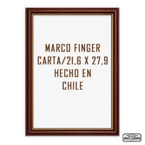 Marco Carta 21,6x27,9 cm Caoba Línea Oro – 19x13 mm (Finger)