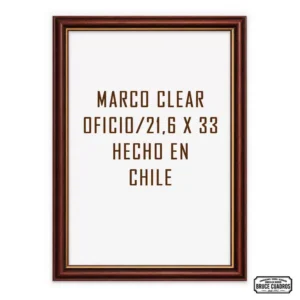 Marco Oficio 21,6x33 cm Caoba Línea Oro – 19x13 mm (Clear)
