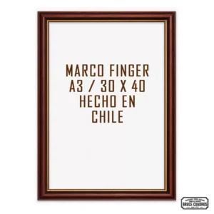 Marco A3 30x40 cm Caoba Línea Oro – 19x13 mm (Finger)