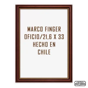 Marco Oficio 21,6x33 cm Caoba Línea Oro – 19x13 mm (Finger)